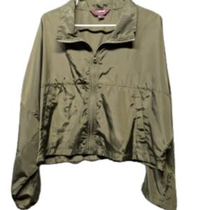 Ciso Olive Green Windbreaker Jacket for Women
